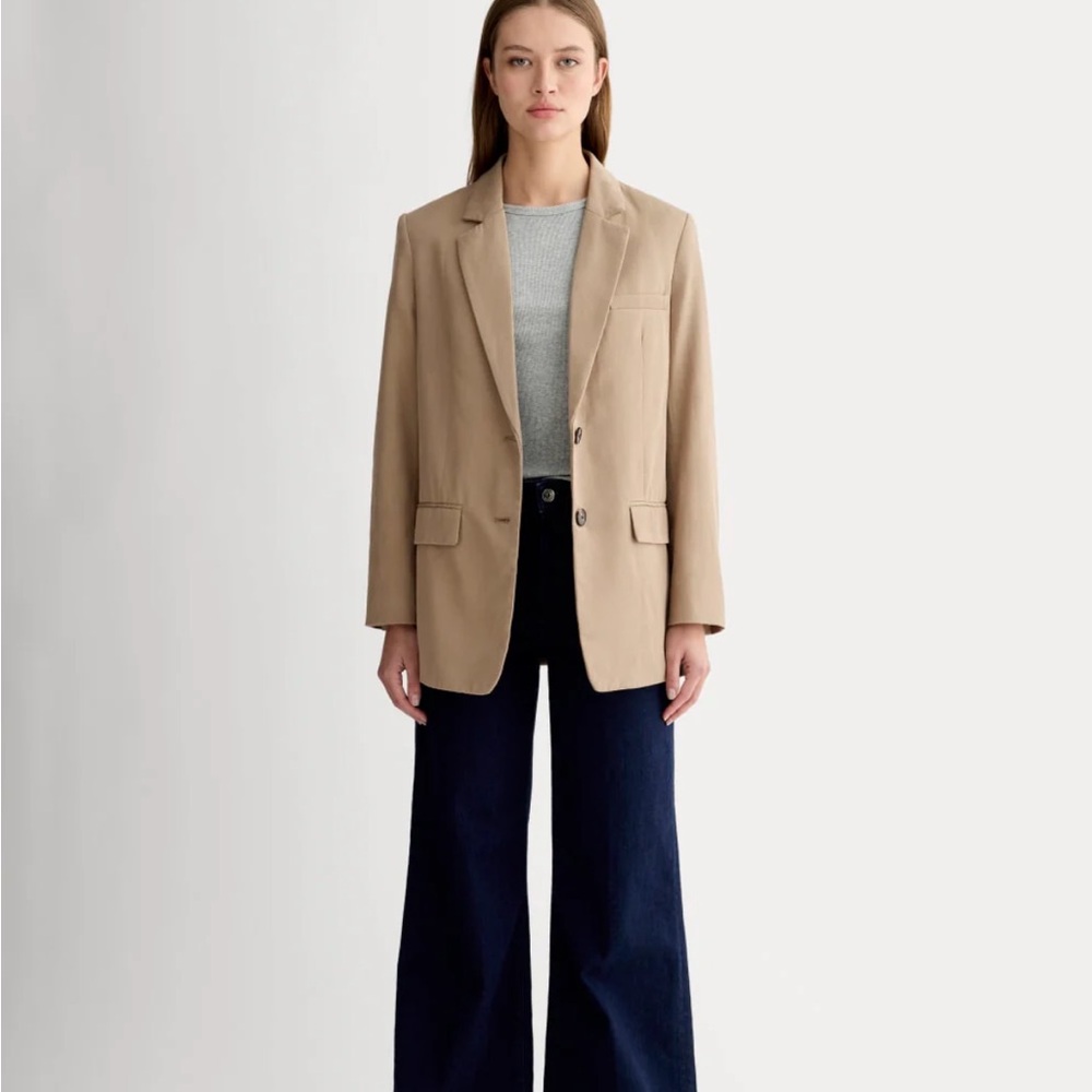 NWOT EverlaneThe Oversized Blazer in Buttersmooth, Camel (ash brown) Size 6